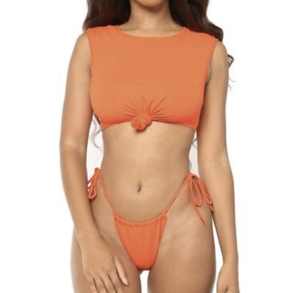 Neon orange bikini